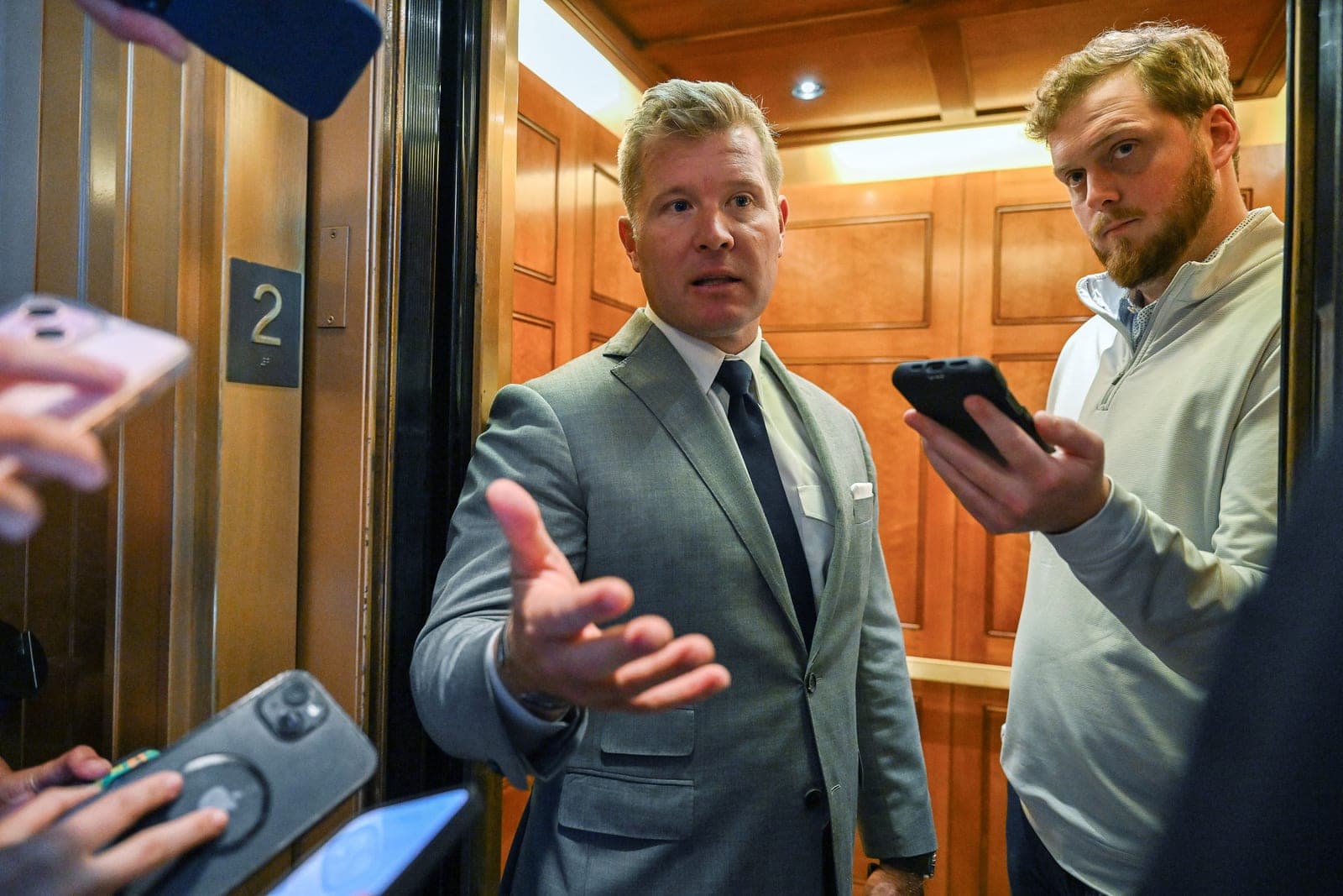 Anti-war protester injured in Capitol Hill struggle with US Senator Sheehy