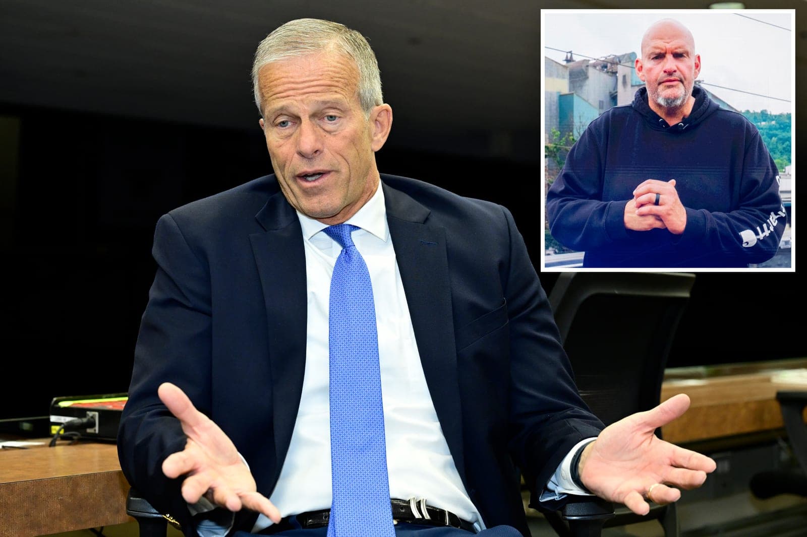 Exclusive | Thune ready for 'conversation' with Fetterman about joining GOP -- as Dems rage against RNC 'stunt'