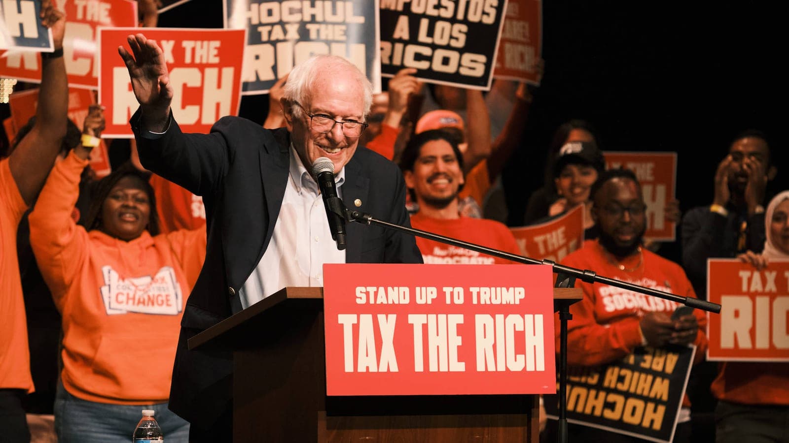 Sen. Bernie Sanders Rallies Support for New York City Tax on Millionaires