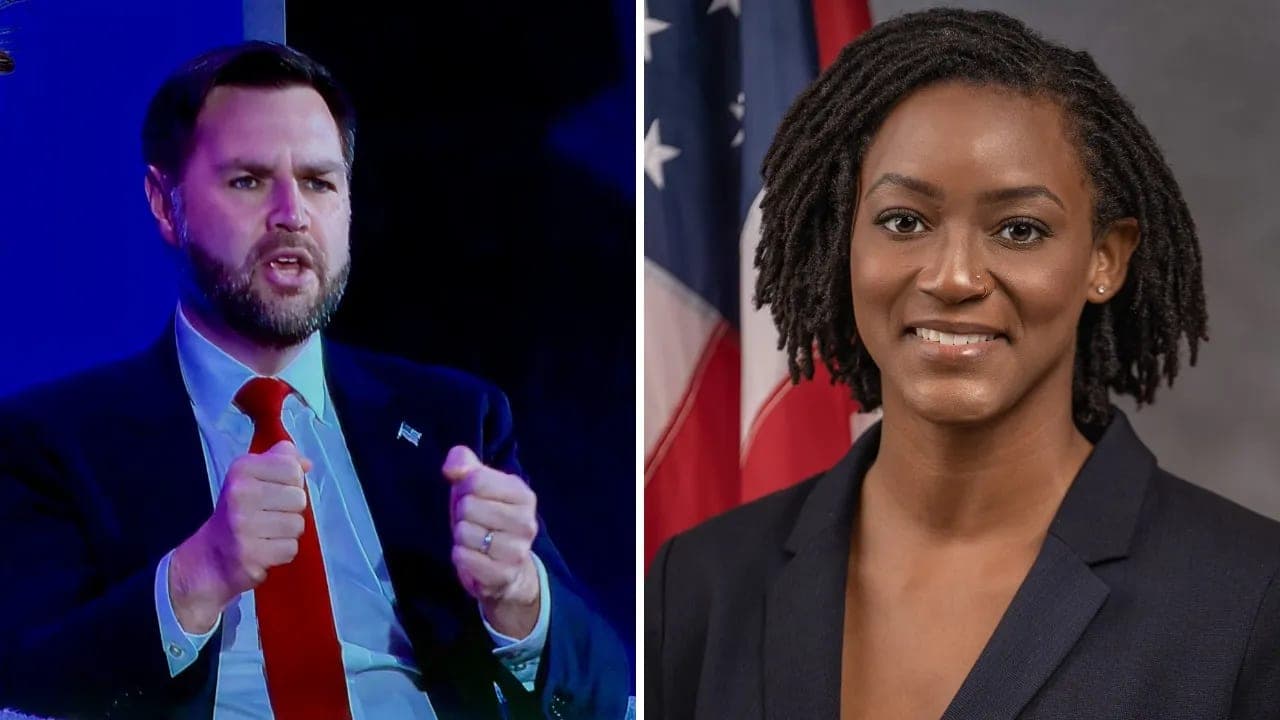 JD Vance tells Angie Nixon she doesn't 'belong in America.' She fires back