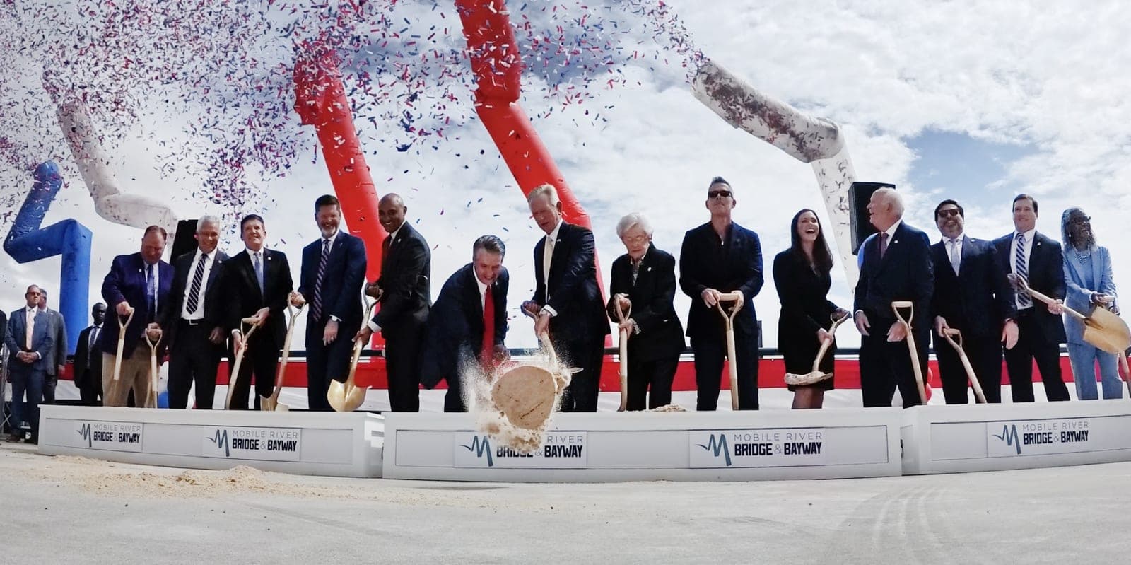 'Historic day for Alabama': DOT Secretary, state officials break ground on Mobile River Bridge after 36 years of preparation