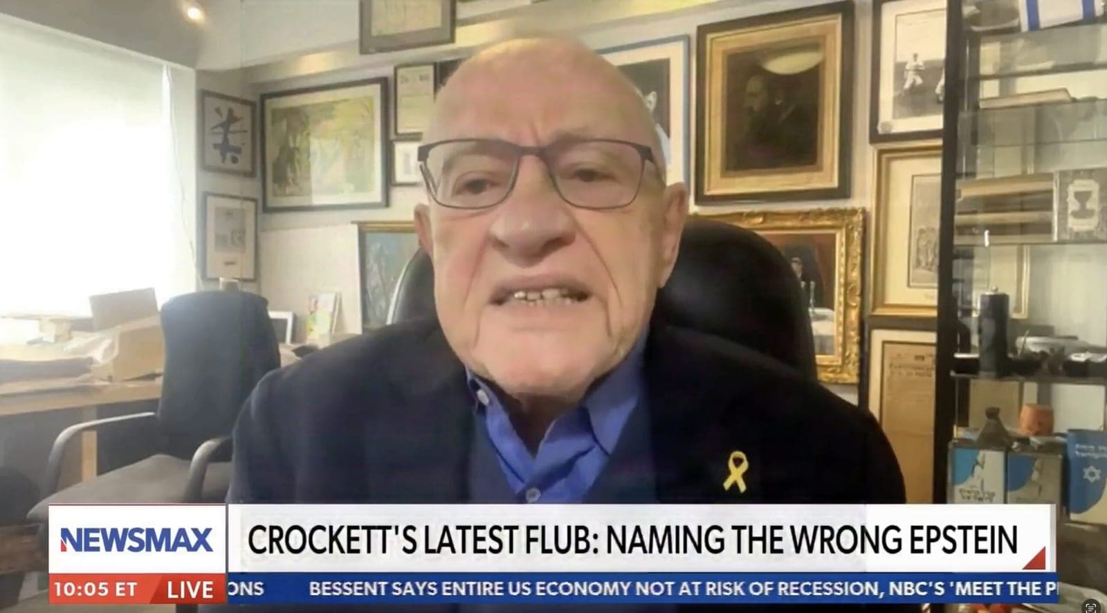 Alan Dershowitz Compares 'Liar' Jasmine Crockett to Joseph McCarthy for Naming Wrong Epstein as GOP Donor