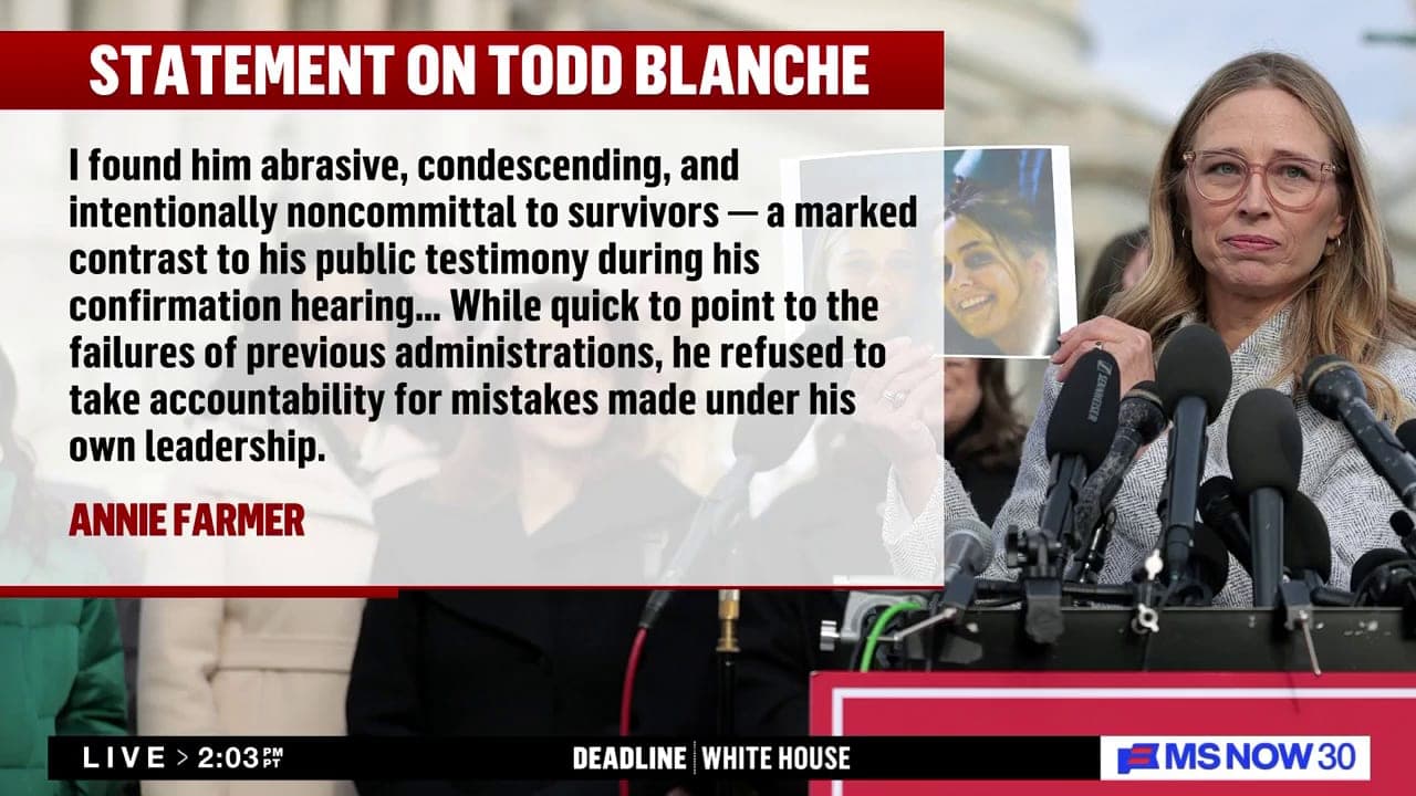 'Demoralizing': Epstein Survivors Stunned And Angry Following Meeting With Blanche