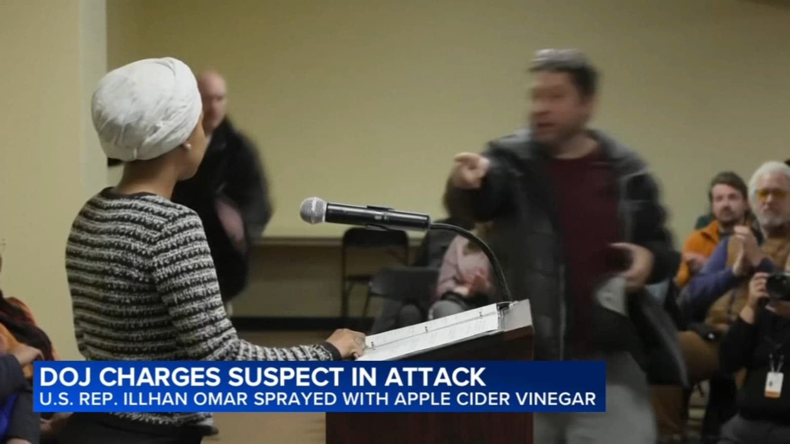 Man faces federal assault charge in attack against Rep. Ilhan Omar during town hall