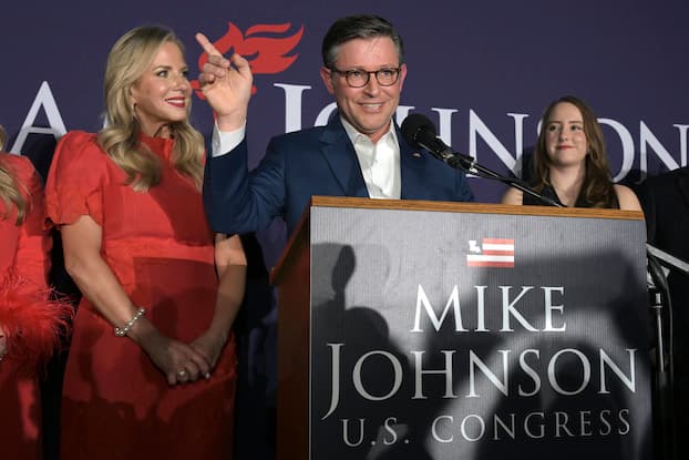 In GOP Speaker Mike Johnson's district, the political mood is mixed for the party in power