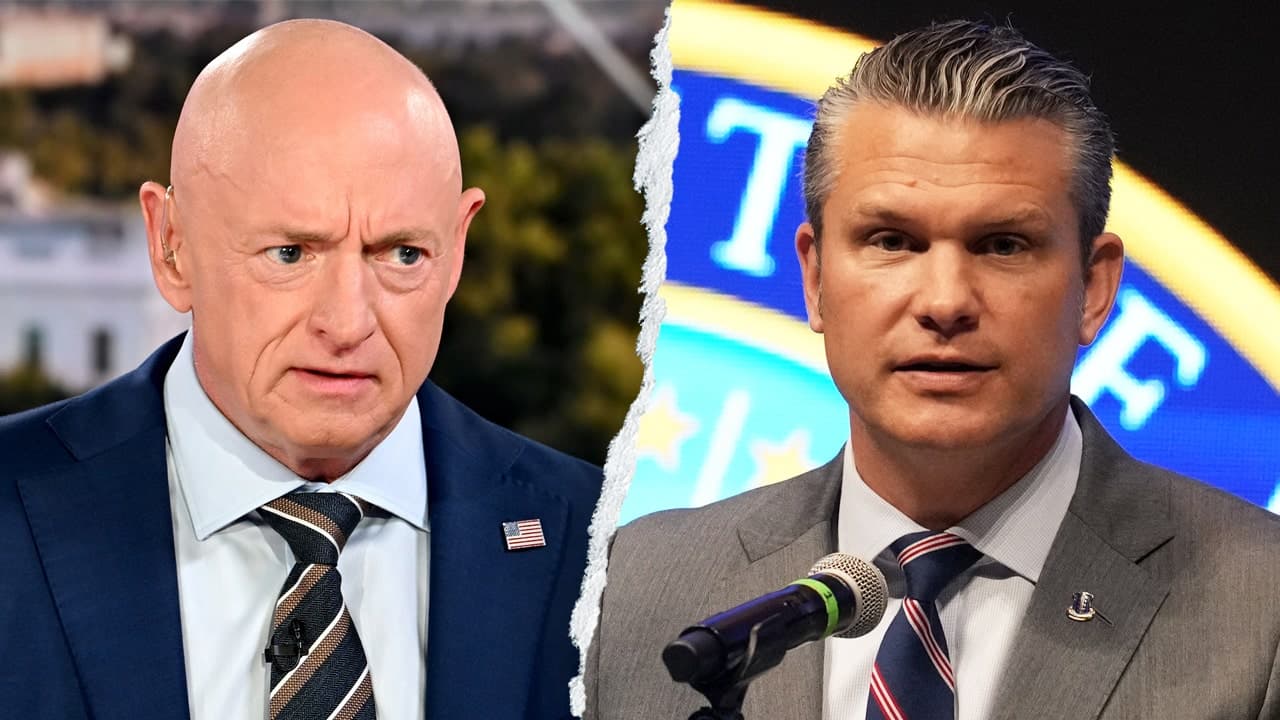 Hegseth tells Sen Mark Kelly 'you can't even display your uniform correctly'
