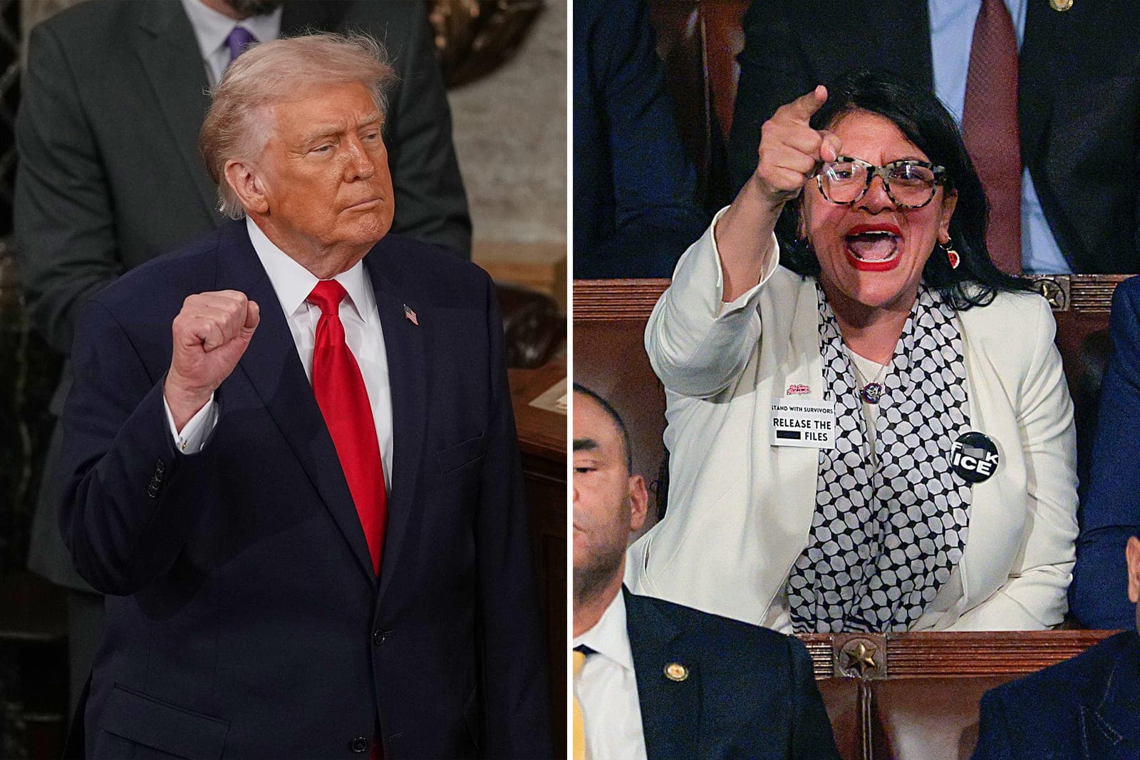 Rep. Rashida Tlaib sparks outrage after chanting 'KKK' during Trump's SOTU address