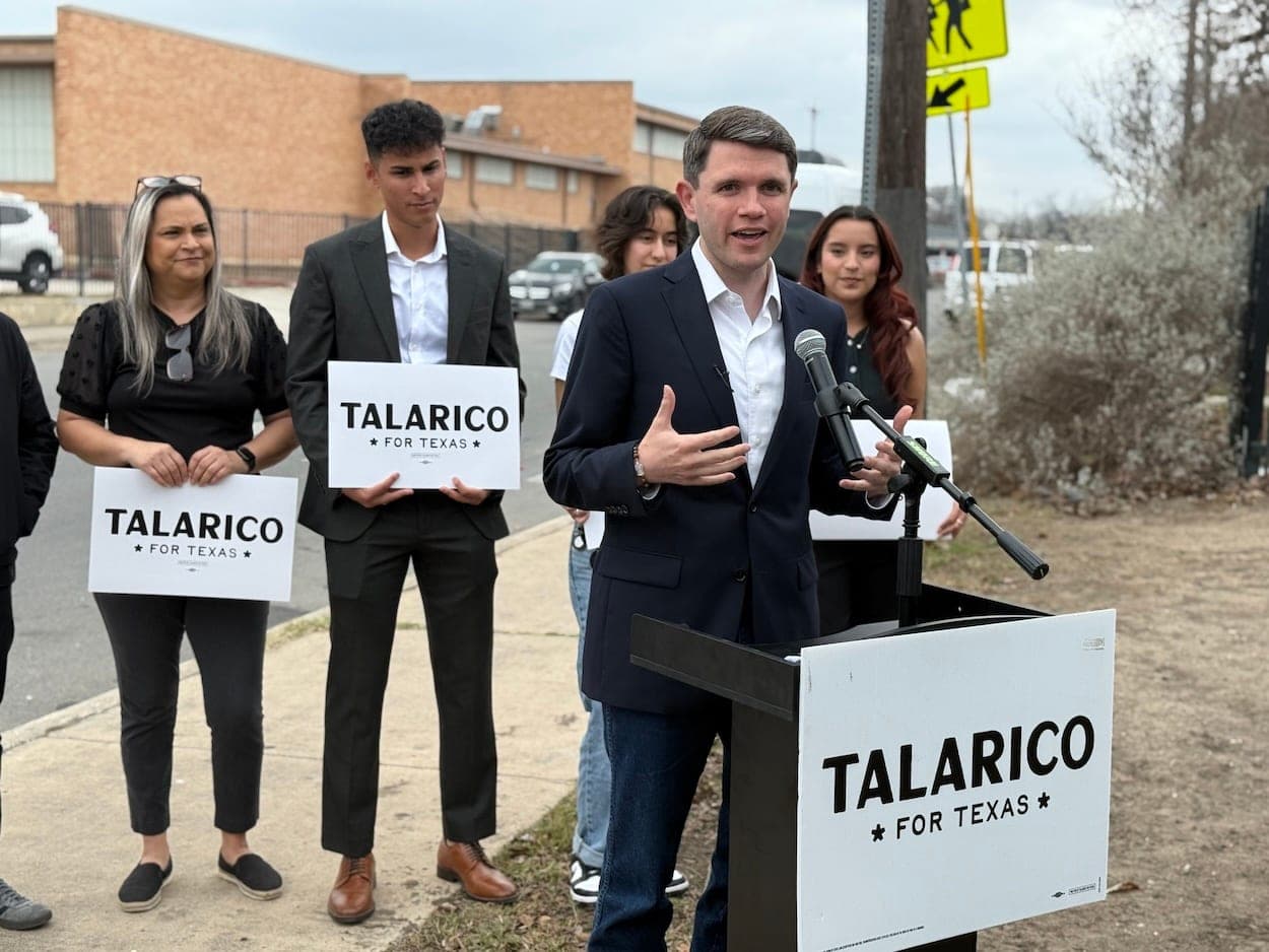 Senate hopeful Talarico blasts Ken Paxton's investigation of NEISD during San Antonio visit