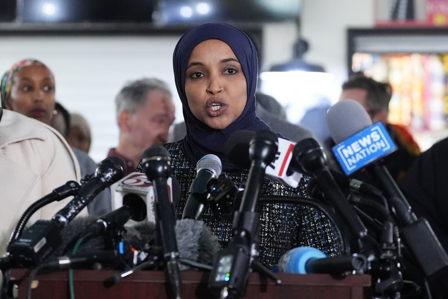 Ilhan Omar points finger at Trump's 'hateful rhetoric' after town hall attack