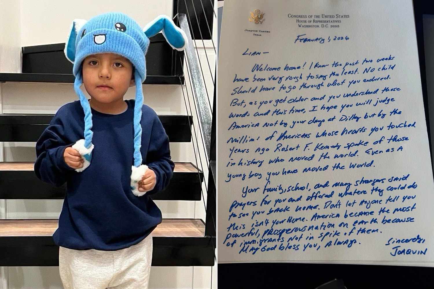 What a Lawmaker Told 5-Year-Old Liam Conejo Ramos After His ICE Release: Read the Full Letter About How a Boy 'Moved the World'