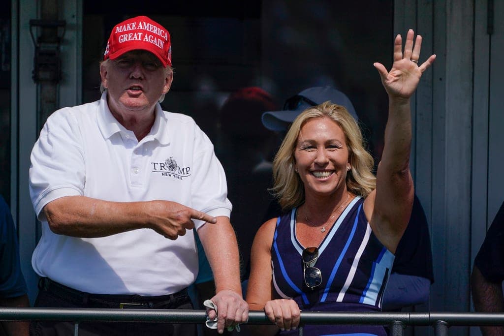 Trump debuts new 'Marjorie Taylor Brown' nickname for MTG
