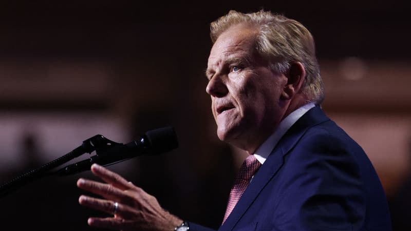Michigan Republican Senate candidate Mike Rogers breaks with Trump on tariffs