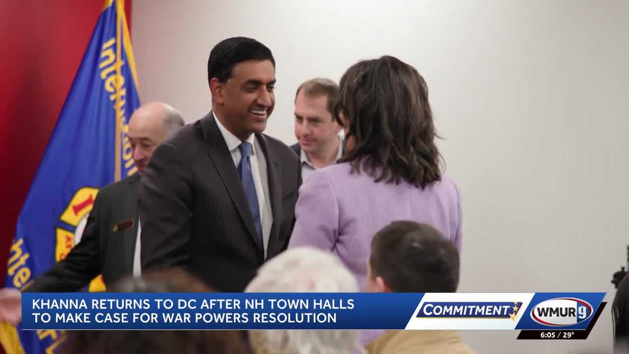 Khanna plans to make case for war powers resolution after visit to NH