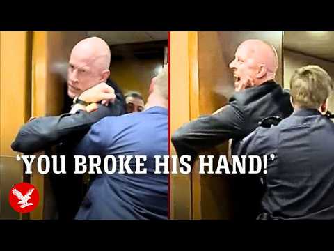 Senator Joins Police to Eject Antiwar Marine From Hearing, Breaking His Arm