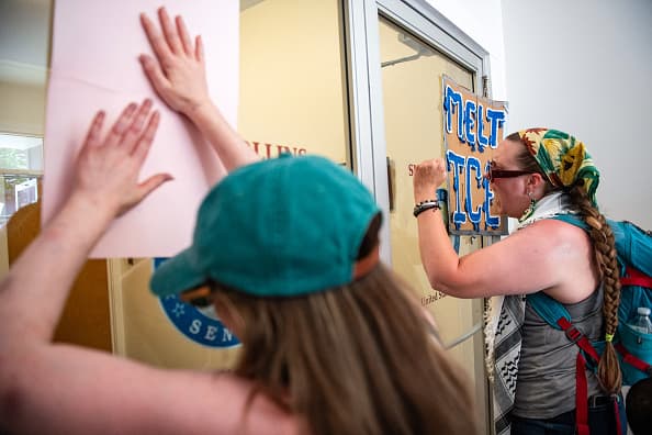 Anti-ICE protesters storm Susan Collins's office after shooting