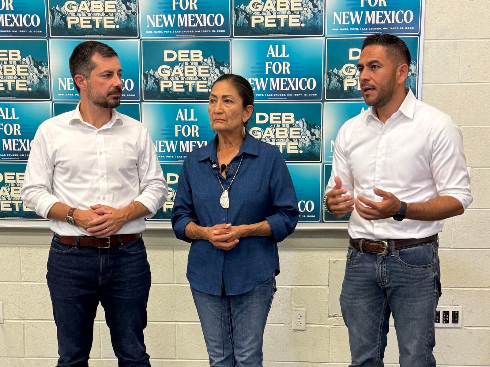 Deb Haaland and Gabe Vasquez host campaign rally in Las Cruces