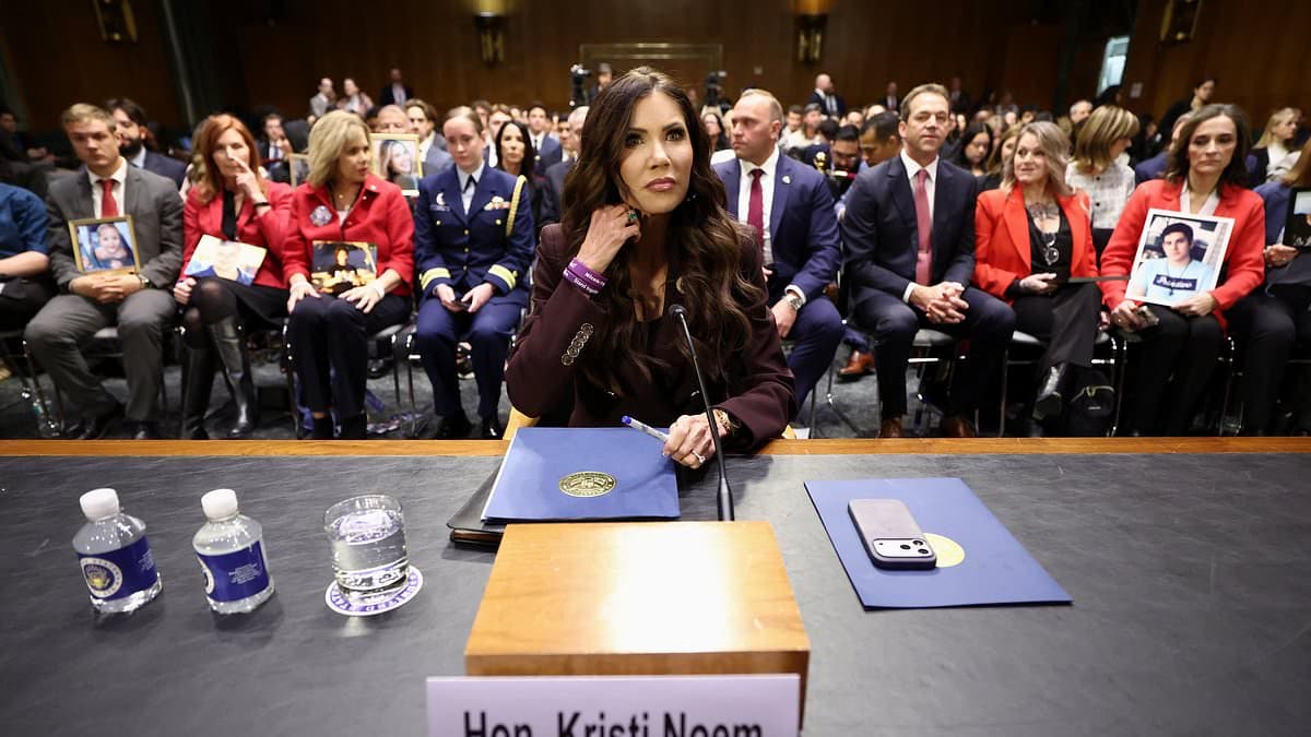Kristi Noem spotted with rarely-seen husband as she faces brutal senate grilling over ICE carnage