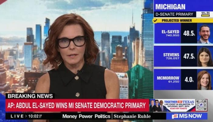 Stephanie Ruhle Compares 'Practical' El-Sayed Victory to Ukraine vs. Russia
