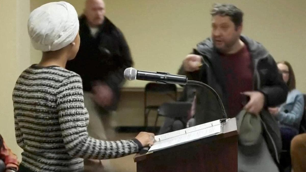 Man disrupts Ilhan Omar event in Minnesota, sprays her with liquid