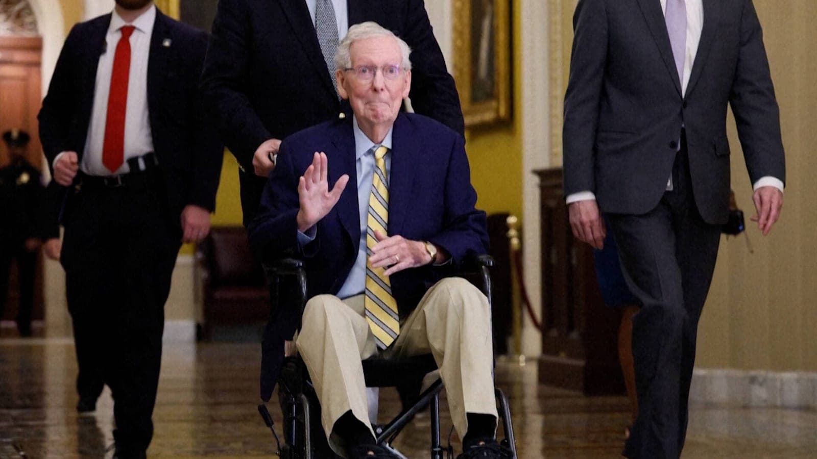 Mitch McConnell Returns to the Senate Three Months After Medical Emergency
