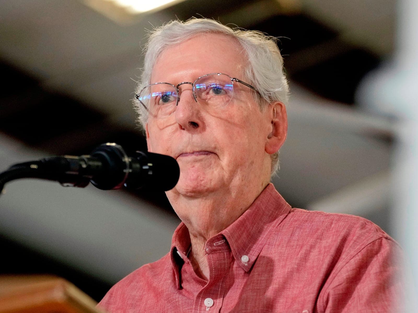 McConnell says a fall led to his hospitalization, breaking weeks of silence