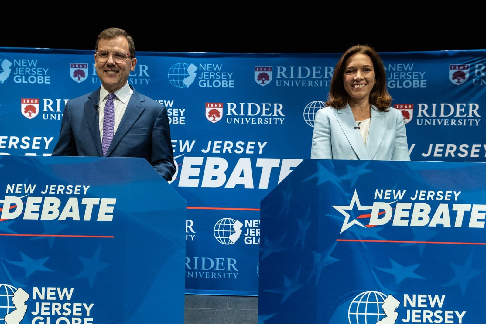New Jersey Republican Tom Kean Jr. and Democrat Rebecca Bennett clash in debate