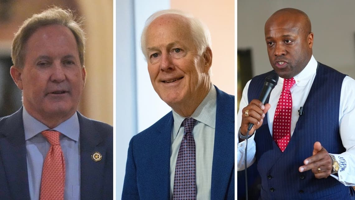 Texas Senate primary: Republicans John Cornyn, Ken Paxton and Wesley Hunt face off