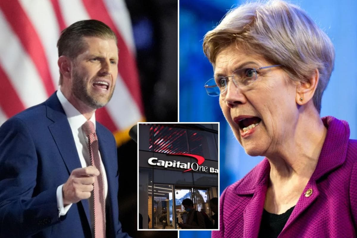 Exclusive | Sen. Elizabeth Warren presses Eric Trump for update on Capital One de-banking lawsuit